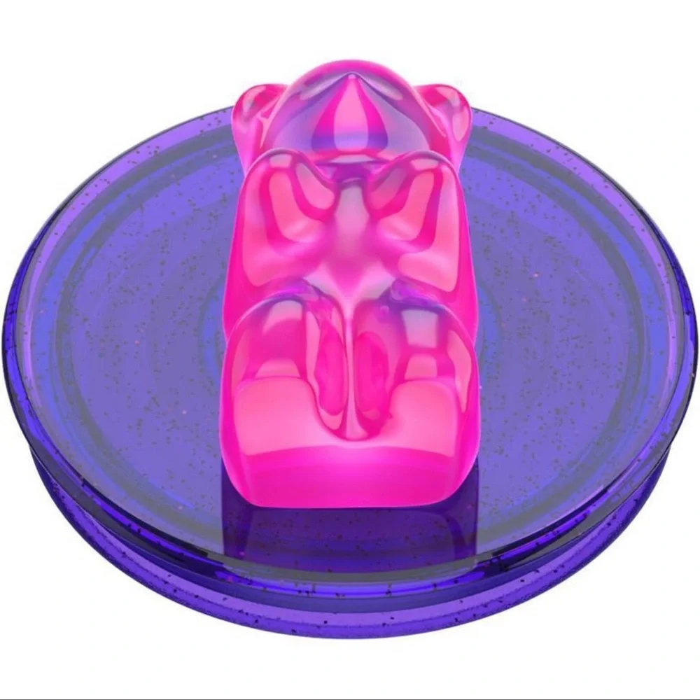 PopSockets PopGrip Cell Phone Grip & Stand, color is Bon Bon Gummy Bear Purple
